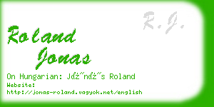 roland jonas business card